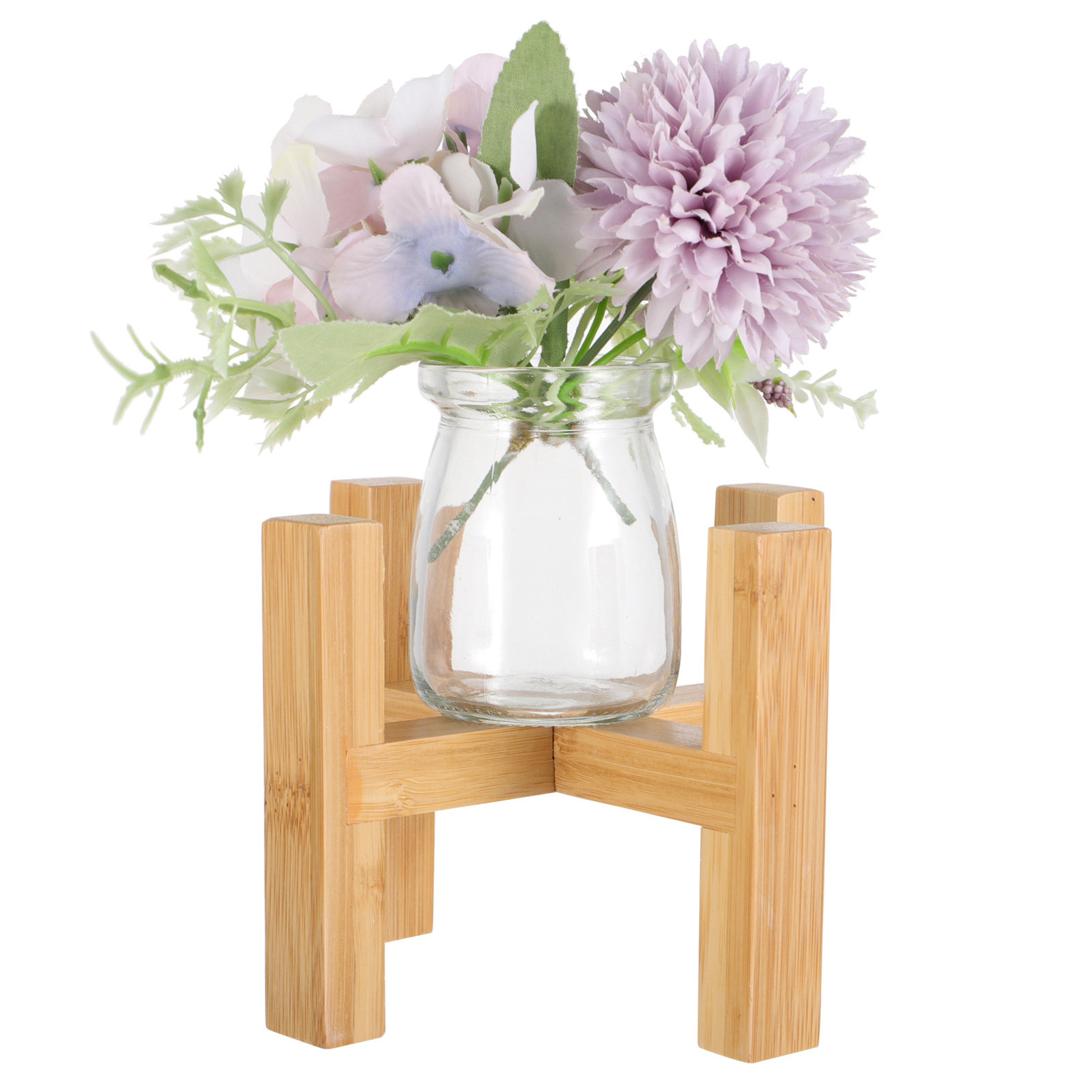 Bonsai Garden Stand - Rak Pot Bunga Kayu, Penyangga Stabil