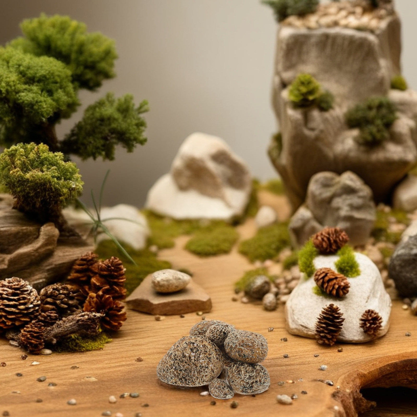 6 Buah Batu Dekoratif Buatan u - Bonsai Rock Garden ulasan dan harga